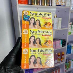 Nano Extra White Natural Papaya & Carrot Soap (With Glutathione + Thai Herbs