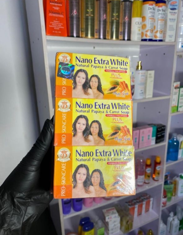 Nano Extra White Natural Papaya & Carrot Soap (With Glutathione + Thai Herbs